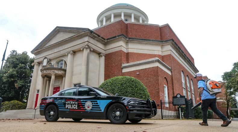 The Temple in Atlanta and other Atlanta-area Jewish community centers and synagogues increased security measures after the Oct. 7 attack on Israel by Hamas. (John Spink/The Atlanta Journal-Constitution)
