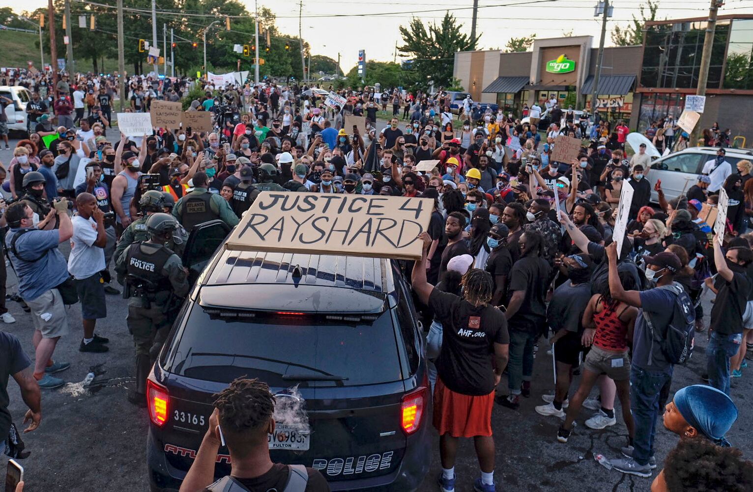 PHOTOS: Atlanta protest, fire at Wendy’s Saturday night