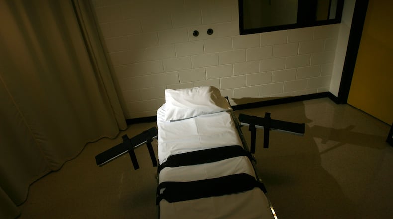 070907-JACKSON-The gurney used for lethal injections sits in a small cinder block building at the Georgia Diagnostic and Classification Prison in Jackson. (Ben Gray/Staff)