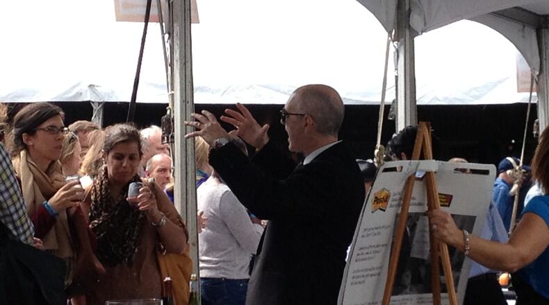 Certified Wine Educator Gil Kulers makes a point during his Five-Minute Wine Class at the Taste of Atlanta Festival in 2012. Photo Credit: Eleanore Reiss
