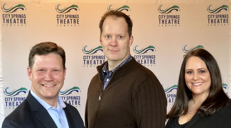 Brandt Blocker (left), Shuler Hensley and Natalie Barrow are the founding directors of the new City Springs Theatre Company. Photo: courtesy City Springs Theatre