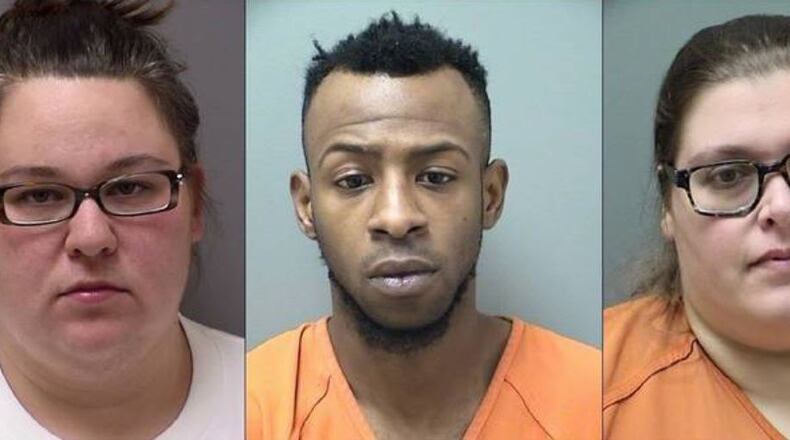 Shelby Oryan Scoville (left), Dewaski Martin and Tiffany Martin