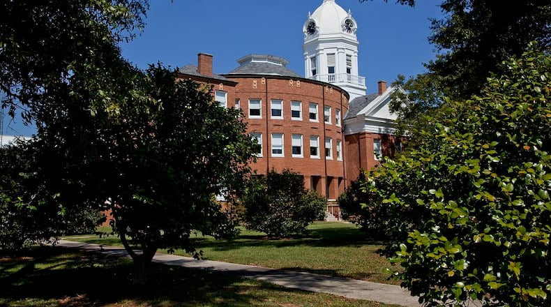 View of the historic Monroe County Courthouse, Monroeville, Alabama