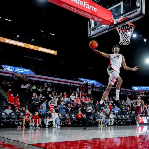 Georgia forward Jake Wilkins (21) during Georgia’s game against Maryland Eastern Shore at Stegeman Coliseum in Athens, Ga., on Wednesday, Nov. 5, 2025.