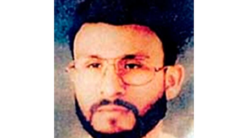 FILE - This undated file photo provided by U.S. Central Command, shows Abu Zubaydah, date and location unknown. (U.S. Central Command via AP, File)