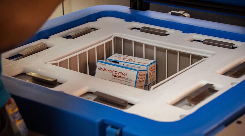 COVID-19 vaccines in a UNICEF solar-powered fridge in n l’hôpital Saint-Damien (also known as Petit-Frere et Sœurs).
COVID-19 vaccination roll out on 24 July 2021, in Haiti, Port-au-Prince, in l’hôpital Saint-Damien (also known as Petit-Frere et Sœurs)
On Wednesday 14th July, half a million vaccine doses donated by the U.S government through COVAX Facility landed in Haiti. COVID-19 Vaccination kickstarted on Friday 16th in selected vaccination sites in the metropolitan area of Port-au-Prince and are gradually extend to other departments with prioritization according to the epidemiological profile of each department. For this first phase, frontline health workers and people aged over 50 and with preexisting conditions are amongst the priority groups.
 
Beyond the arrival of this shipment, UNICEF teams on the ground have been working around the clock to enhance transportation, increase mass communication and strengthen the cold chain across the country. In almost every single health center of Haiti, our teams have installed solar fridges to keep vaccines at the right temperature –over 900 in total.