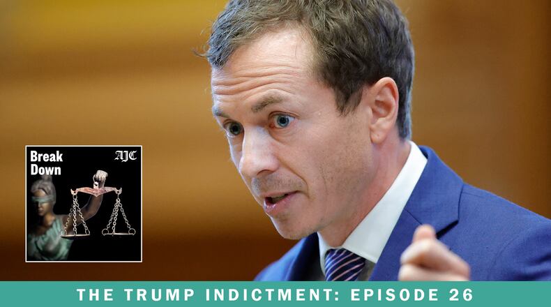 Georgia state Sen. Greg Dolezal, R-Cumming, sponsored a resolution passed by the state Senate that would create a special committee to investigate Fulton County District Attorney Fani Willis. The latest episode of the AJC's 'Breakdown' podcast explores the increasing pressure on Willis as her office pursues charges against former President Donald Trump and 14 remaining co-defendants. (Alex Slitz/AP file)