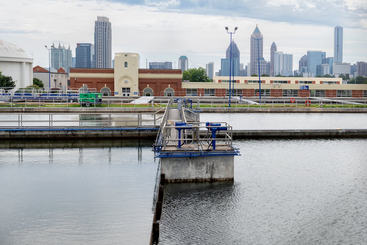 Officials said the Hemphill Water Treatment Plant on Howell Mill Road had an internal power failure leading to a boil water advisory on Friday, May 22, 2026. (Ben Hendren for the AJC)