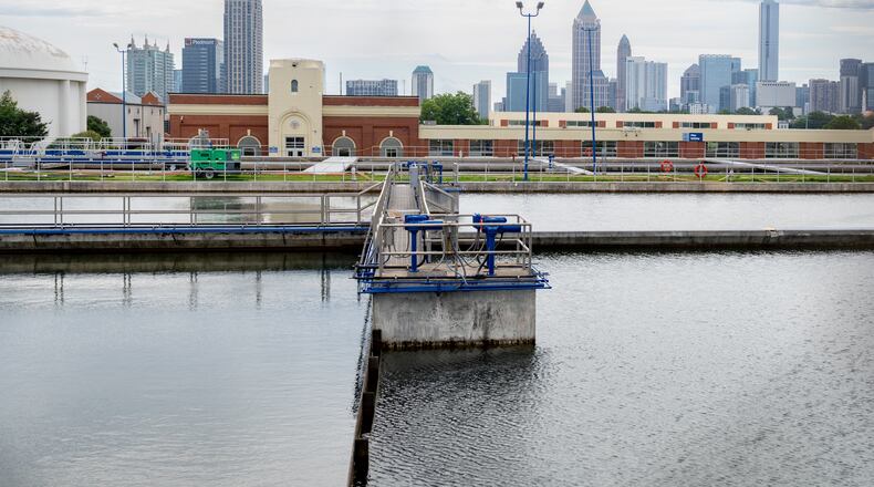 Officials said the Hemphill Water Treatment Plant on Howell Mill Road had an internal power failure leading to a boil water advisory on Friday, May 22, 2026. (Ben Hendren for the AJC)