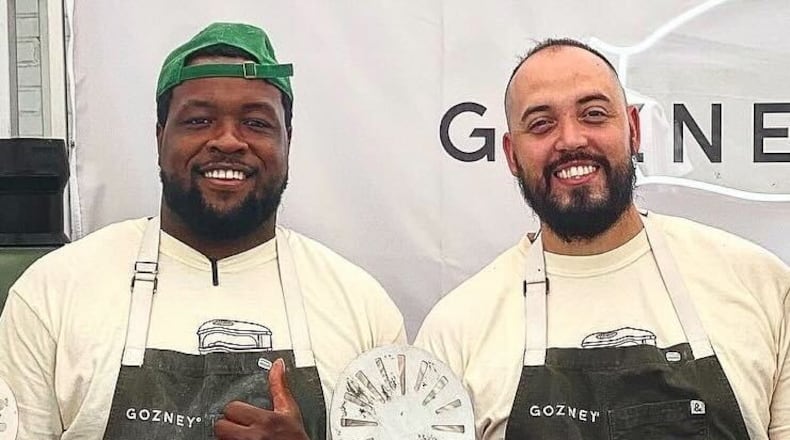 Morris Jackson (left) and Andrew Roebuck are the chefs behind Atlanta pop-up Ghost Pizza. / Courtesy of Ghost Pizza