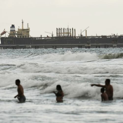 FILE - Evana, an oil tanker, is docked at El Palito Port in Puerto Cabello, Venezuela, Dec. 21, 2025. The U.S. military says U.S. forces have boarded another oil tanker in the Caribbean Sea. The Olina is the fifth tanker seized by U.S. forces. (AP Photo/Matias Delacroix, File)