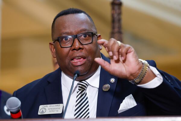 State Rep. Carl Gilliard, D-Savannah, seen here at the state Capitol in February. (Arvin Temkar/AJC)