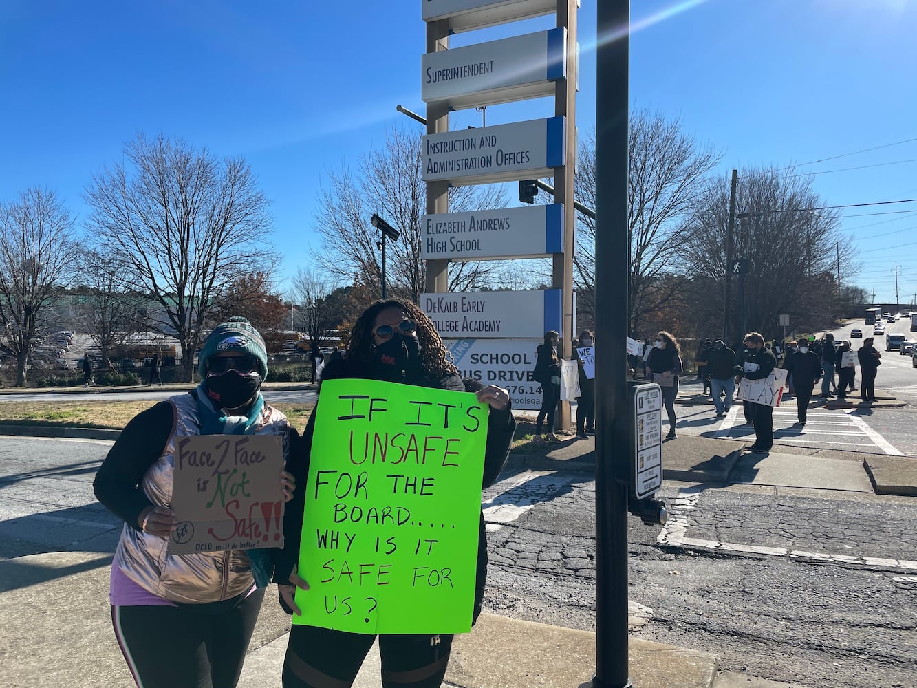DeKalb residents rally against school reopening plans