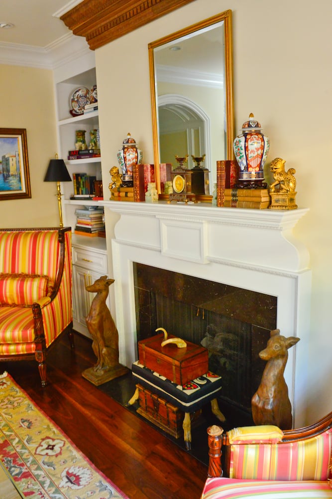 The fireplace