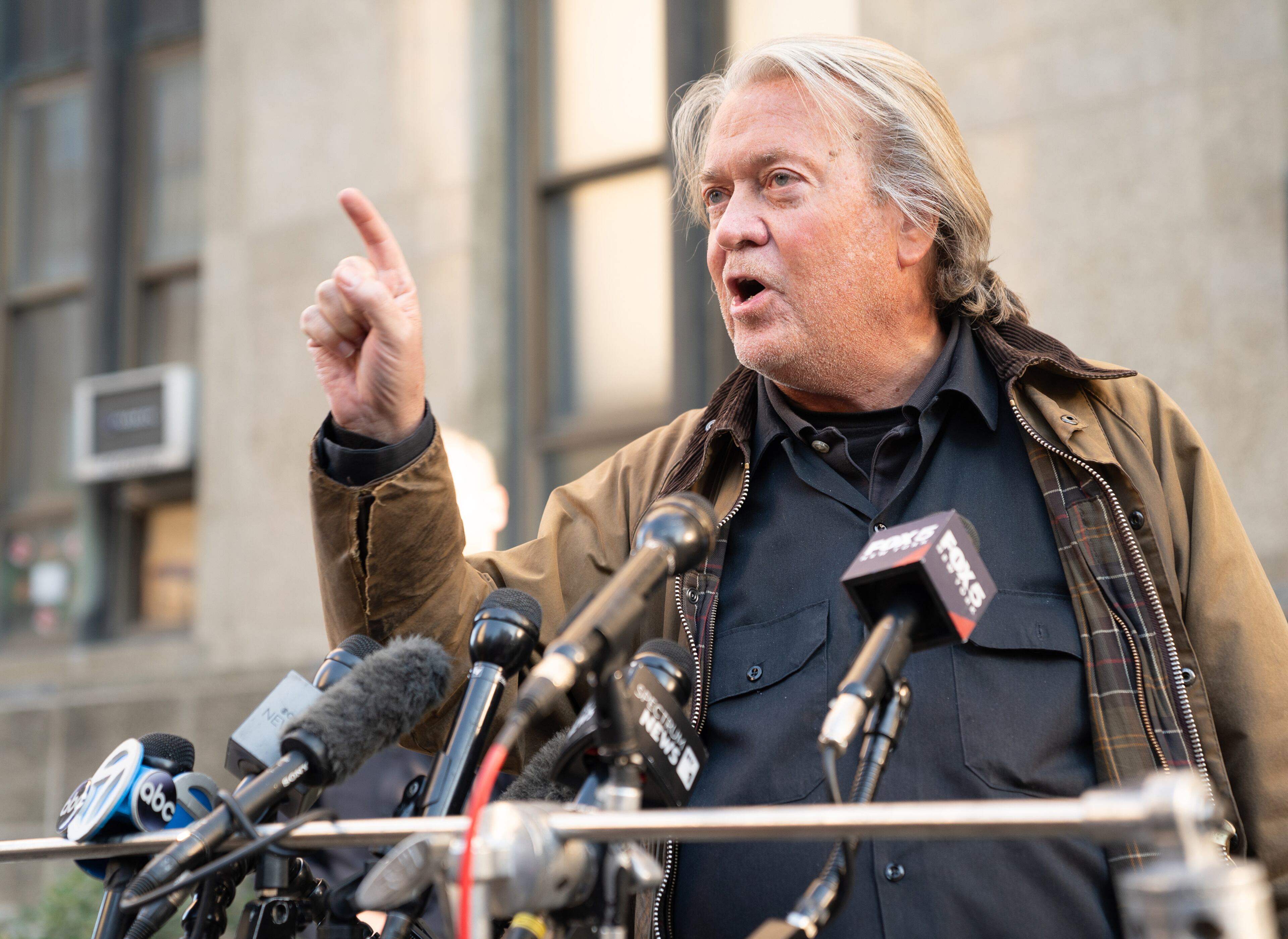 Steve Bannon, seen here in 2024, renewed his attacks on billionaire Elon Muskduring a Georgia fundraiser Friday. (Barry Williams/New York Daily News/TNS)