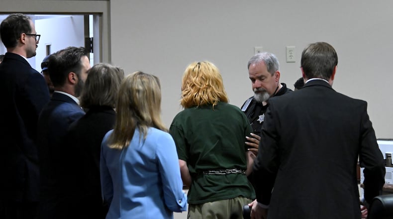 Colt Gray leaves the courtroom during his first appearance before Barrow County Superior Court Judge Currie Mingledorff at Barrow County Courthouse Superior Court on September 6, 2024, in Winder. The 14-year-old is accused of fatally shooting two teachers and two students at Apalachee High School. (Hyosub Shin / AJC)