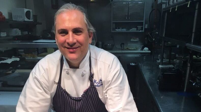 Kyma executive chef Pano I. Karatassos is writing a Greek cookbook that will be published in the winter of 2018. Karatassos is the son of Buckhead Life Restaurant Group founder and CEO Pano Karatassos. “My father is a chef, but he never saw a book as something that would be necessary for the success of a restaurant,” said the younger Karatassos. “So I said, ‘I’ll do one to show you it can be done.’” YVONNE ZUSEL / YZUSEL@AJC.COM