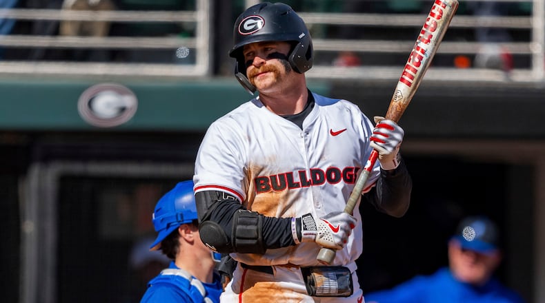 Dillon Carter hit a 3-run homer for Georgia. AP file photo
