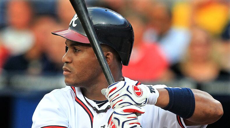 Braves outfielder Jose Constanza played in 42 games for the Braves in 2011 and 37 games last season.