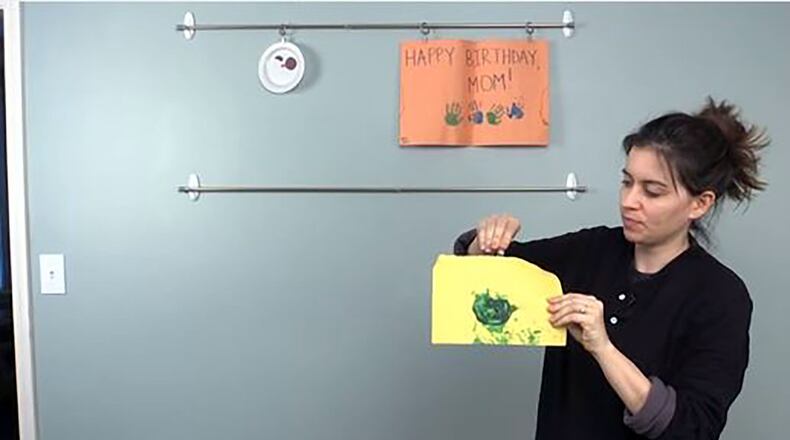 Elissa the Mom show you how to build a quick and easy gallery wall to display all of your children's artwork.