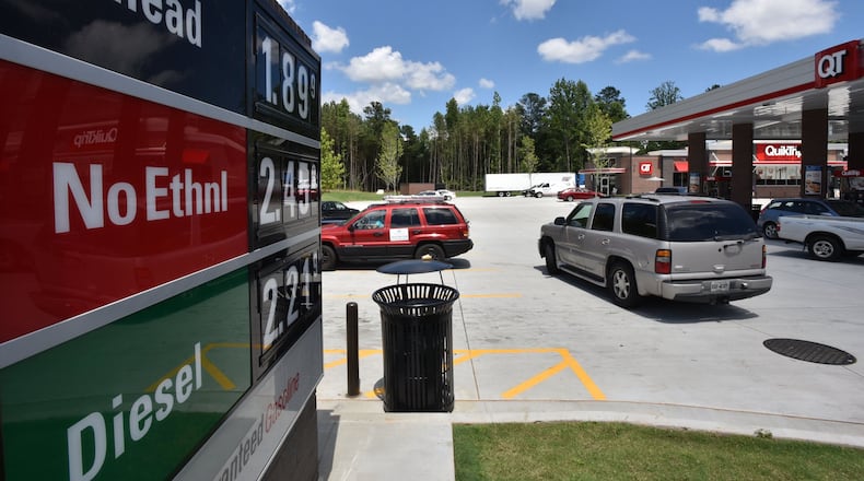 July 27, 2016 Lawrenceville - Gas prices are displayed at Quick Trip on Sugarloaf Parkway in Lawrenceville on Wednesday, July 27, 2016. Summer gas prices are hitting a 12-year low around the nation with Georgia’s average prices dipping below $2. HYOSUB SHIN / HSHIN@AJC.COM
