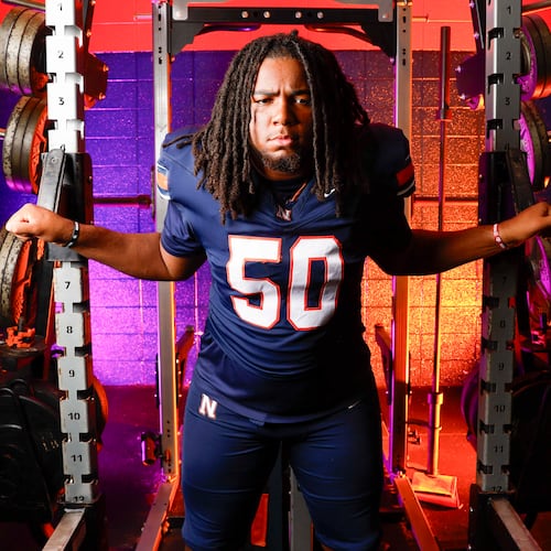 AJC Super 11 Elijah Patmon, a defensive tackle and defensive end at Northside (Warner Robins), committed to Texas A&M. (Miguel Martinez/AJC)