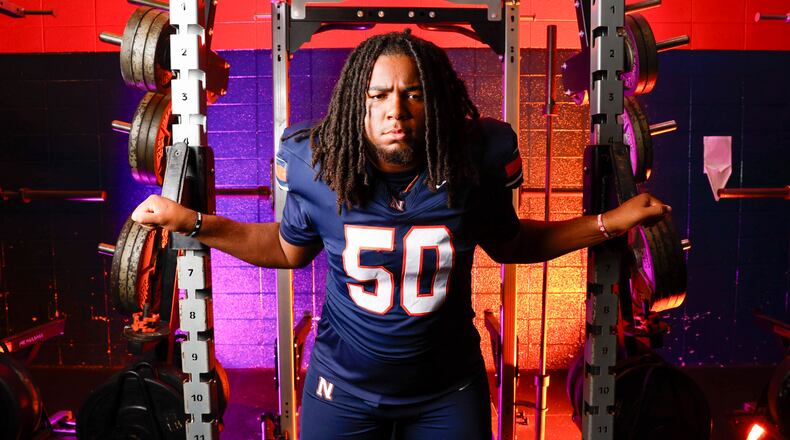 AJC Super 11 Elijah Patmon, a defensive tackle and defensive end at Northside (Warner Robins), committed to Texas A&M. (Miguel Martinez/AJC)