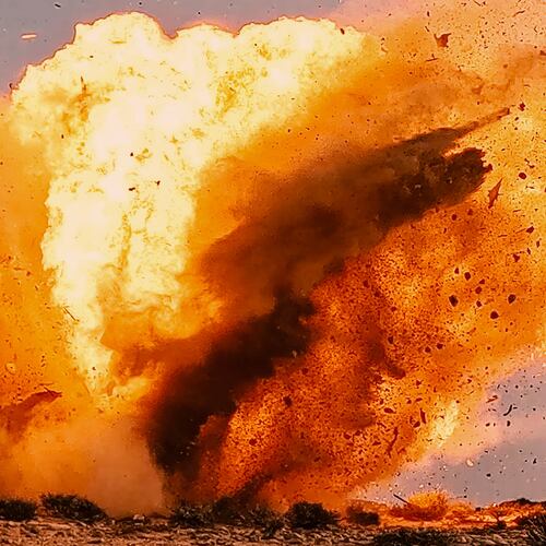 In this image provided by the U.S. Army, Covenant Industries' Anthem missile is tested Thursday, Aug. 6, 2026, at the Multidomain Training Area range complex, a component of the Africa Multidomain Training and Experimentation Center, in Morocco. (U.S. Army via AP)
