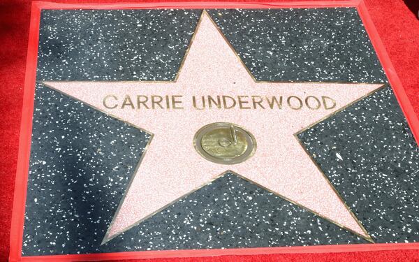 Carrie Underwood is honored with a star on The Hollywood Walk of Fame on September 20, 2018 in Hollywood, California.  