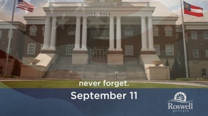 Roswell’s mayor and city council invite the public to remember those who lost their lives in the September 11, 2001 attacks and pay tribute to the heroism and unity experienced on that day. (Courtesy City of Roswell)