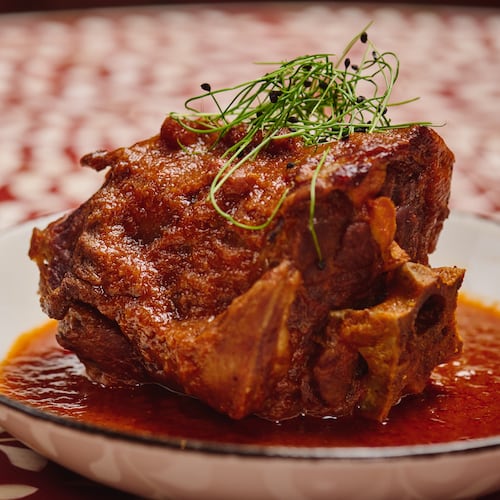 Smoked lamb neck at Ghee Indian Kitchen. (Credit: Felipe Cuevas, courtesy of Ghee Indian Kitchen)