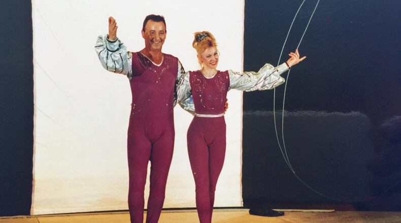 Gordon Wild's parents, Johnny Meyer and Irene Wild, are shown here performing in their circus act. (Gordon Wild)