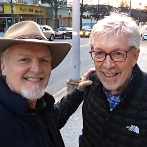 “Jon (Abercrombie) and I were fast friends, running and biking and going to music events together," musician and songwriter Lindy Hearne (left) said. "He was one of my best friends, but I think everyone who knew Jon felt that he was their best friend.” (Courtesy of Lynn Adler)