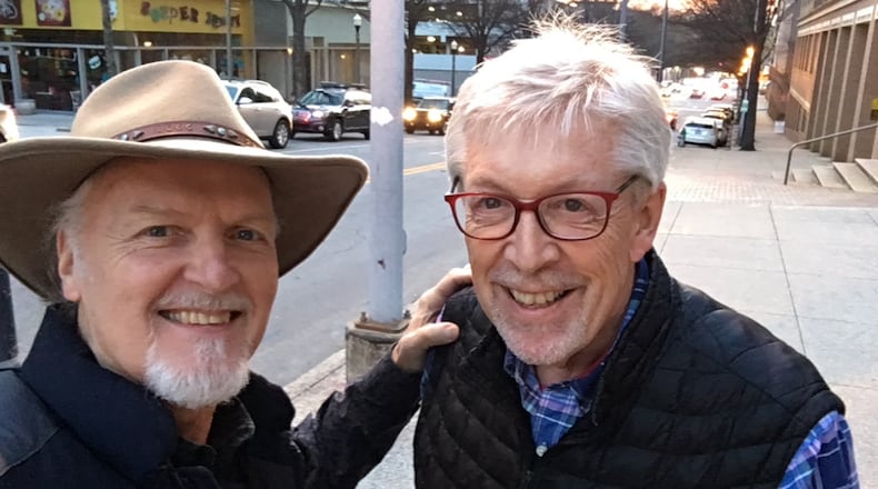 “Jon (Abercrombie) and I were fast friends, running and biking and going to music events together," musician and songwriter Lindy Hearne (left) said. "He was one of my best friends, but I think everyone who knew Jon felt that he was their best friend.” (Courtesy of Lynn Adler)