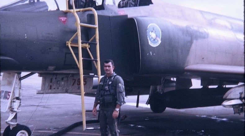 As a fighter pilot during the Vietnam War, Lee Ellis protected U.S. soldiers and Marines on the ground and bombed enemy supply lines. Just 24, he was on his 53rd mission when his plane crashed. Ellis was held as a POW for more than five years in Vietnam. Photo taken in July of 1967 at Da Nang Air Base in Vietnam. Courtesy of Lee Ellis.