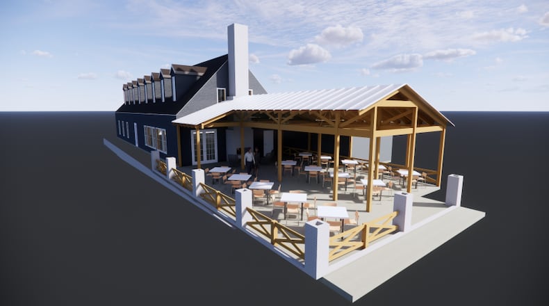 A rendering of David Abes' forthcoming comfort food restaurant, {S}table, set to open in Dunwoody Village. (Rendering by John W. Boggs Jr./RA Principal)