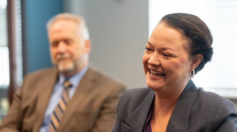 Griffin Judicial Circuit District Attorney Marie Broder is retiring at the end of the year. Her deputy, David Studdard, will take over the office. (Ben Hendren for the AJC)