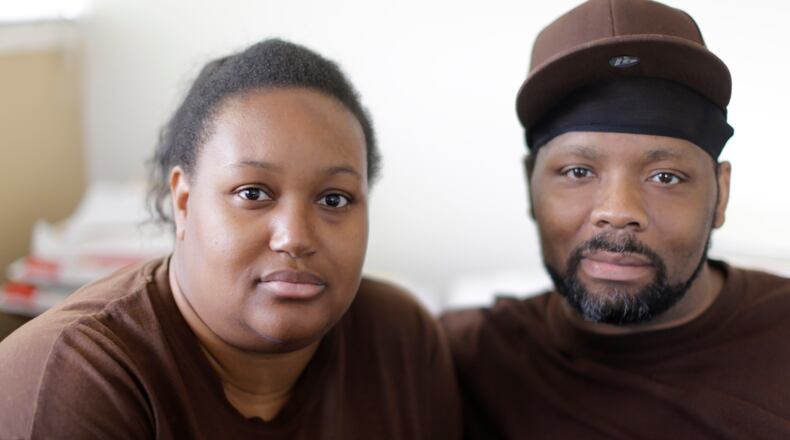 Veronica Pitts and her husband Al Butts, of Decatur, are plaintiffs in the suit against Harbour Portfolios. They say they were led to believe they were becoming homeowners, when in fact, their monthly payments and repairs had bought them nothing more than if they had been renters. (BOB ANDRES / BANDRES@AJC.COM)