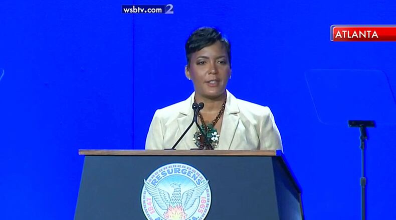 Mayor Keisha Lance Bottoms delivered her first State of the City speech Wednesday.