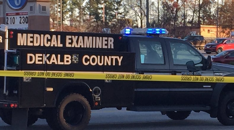 A driver hit a man on Covington Highway at DeKalb Medical Parkway and kept going, DeKalb police told Channel 2 Action News. (Credit: Channel 2 Action News)