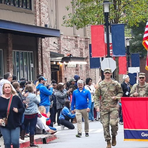 Watch the 44th annual Georgia Veterans Day Parade march down Peachtree Street on Saturday, Nov. 8, 2025, in Atlanta. (Courtesy of Georgia Veterans Day Parade Association)