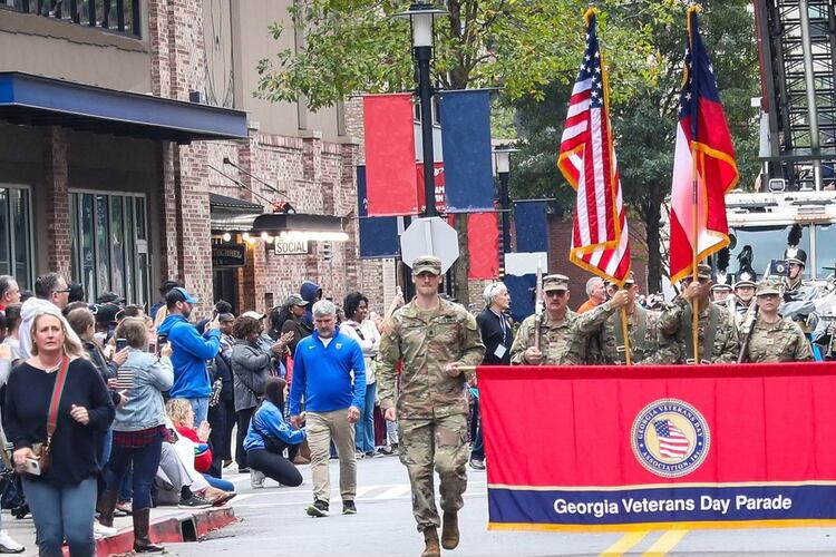 Watch the 44th annual Georgia Veterans Day Parade march down Peachtree Street on Saturday, Nov. 8, 2025, in Atlanta. (Courtesy of Georgia Veterans Day Parade Association)