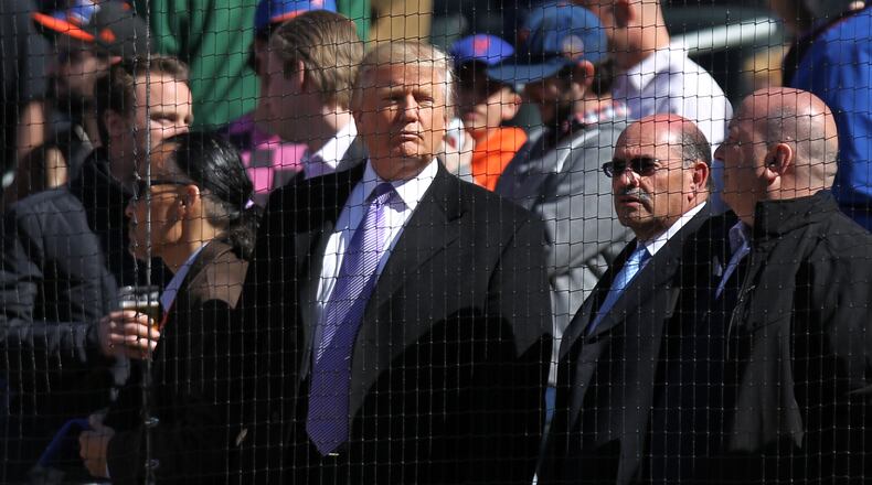 FILE PHOTO - Donald Trump attends the Opening Day Game between the New York Mets and the Atlanta Braves at Citi Field on April 5, 2012 in New York City.  (Photo by Nick Laham/Getty Images)