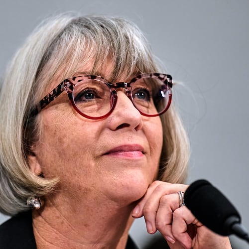 Anthea Hartig, Director of the National Museum of American History, part of the Smithsonian Institute, testifies during a House Committee on Oversight and Government Reform Subcommittee on Delivering on Government Efficiency hearing about the Smithsonian, Tuesday, July 21, 2026, in Washington. (AP Photo/Jacquelyn Martin)