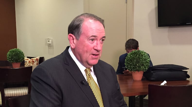 Republican presidential candidate MIke Huckabee was in Atlanta on Thursday and said Georgia remains key to his candidacy. AARON GOULD SHEININ / ASHEININ@AJC.COM