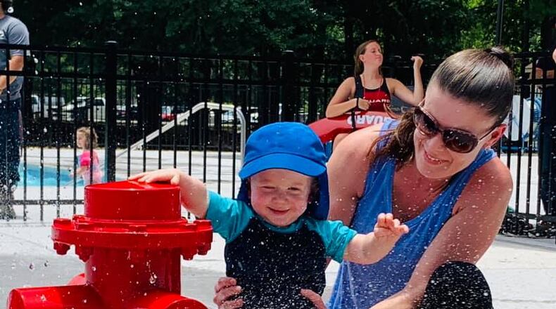 The new splash pad at the Glenloch Recreation Complex pool is open daily through Aug. 4. Courtesy Peachtree City
