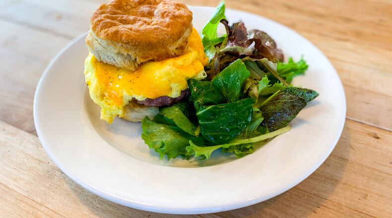 At Star Provisions, the folded egg and sausage biscuit features surprisingly clear, bright flavors of sage and ginger.
