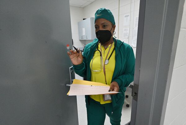 Sebrina Taylor, a nurse practitioner who cares for detainees inside the jail, said: “I would not stay in an environment that would be inhumane."
(Hyosub Shin / Hyosub.Shin@ajc.com)