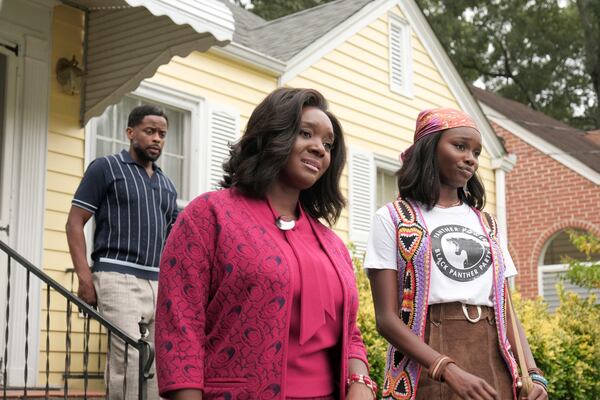 Saycon Sengbloh (center) and Laura Kariuki (right) on the Sept. 29 episode of "The Wonder Years" on ABC. (ABC/Erika Doss)