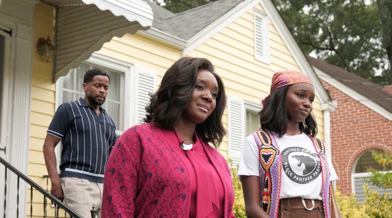 Saycon Sengbloh (center) and Laura Kariuki (right) on the Sept. 29 episode of "The Wonder Years" on ABC. (ABC/Erika Doss)